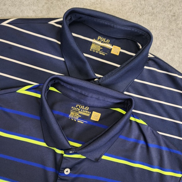 Polo Ralph Lauren Other - Polo Ralph Lauren Lot Of 2 Performance Polo Golf Shirts Mens XL Striped Wicking